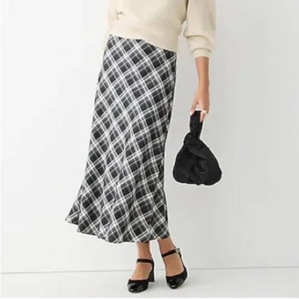 NWT JCREW Gwyneth slip skirt in Berkshire plaid